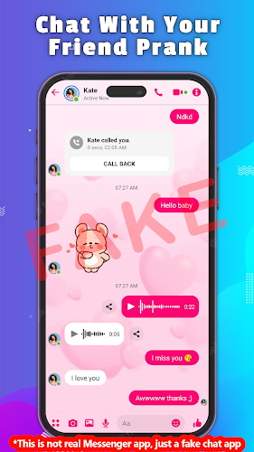 Fake Chat - Prank Message Schermafbeelding 1