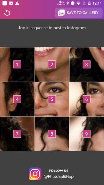 PhotoSplit Grid Maker स्क्रीनशॉट 0
