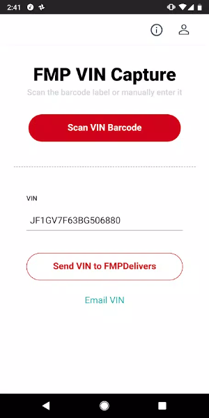 FMP VIN Scan per FMPDelivers di DST