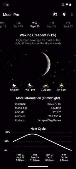 My Moon Phase - Lunar Calendar स्क्रीनशॉट 2