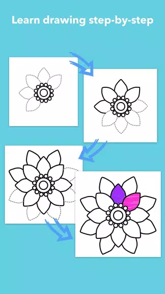 How To Draw Flowers Captura de pantalla 2