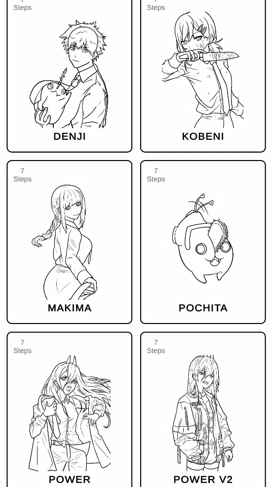 How to draw Chainsaw Man Скриншот 1