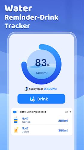 Water Reminder - Drink Tracker स्क्रीनशॉट 0