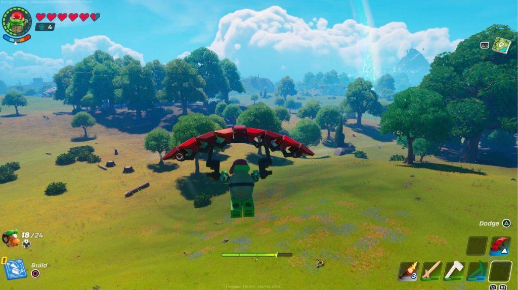 Lego Fortnite အတွက်လေယာဉ်ပျံနှင့်အတူပျံသန်း။