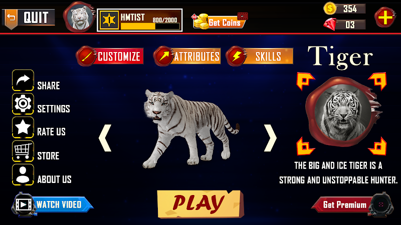 Tiger Simulator 3D Animal Game Tangkapan skrin 3