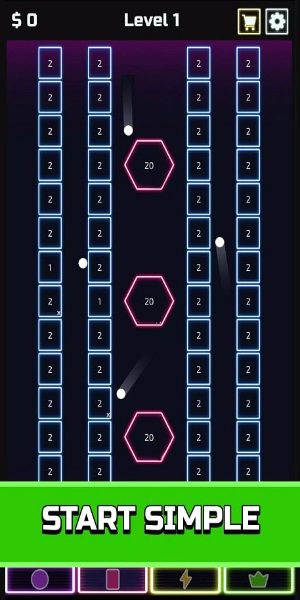 Idle Brick Breaker Ekran Görüntüsü 1