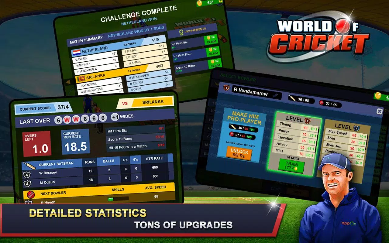 World of Cricket :Championship Tangkapan skrin 3