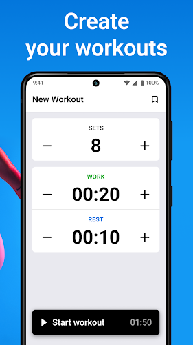 Schermata Interval Timer: Tabata Workout 1