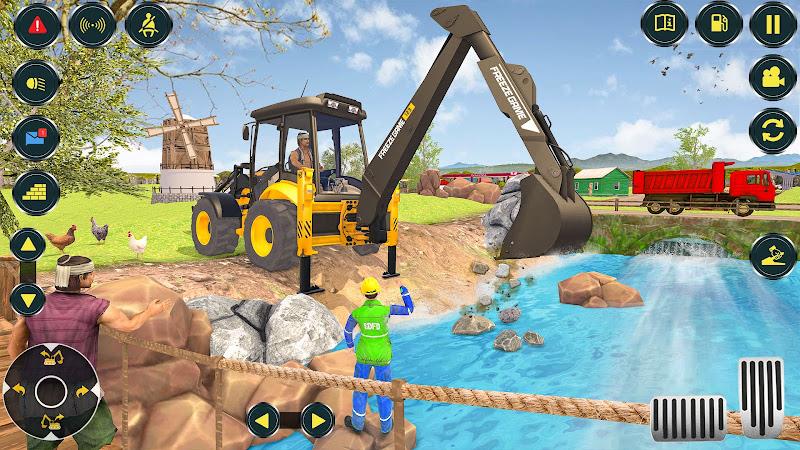 Village Excavator JCB Games Скриншот 2