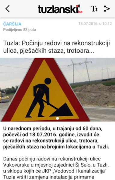 Tuzlanski.ba Ekran Görüntüsü 1