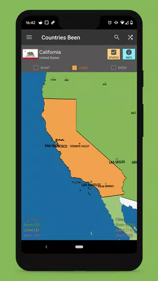 Countries Been: Visited Places Screenshot 1