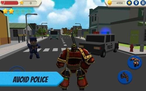 Robot Hero: City Simulator 3D Captura de pantalla 1