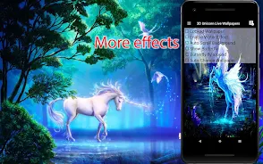 Unicorn Live Wallpapers Captura de pantalla 2