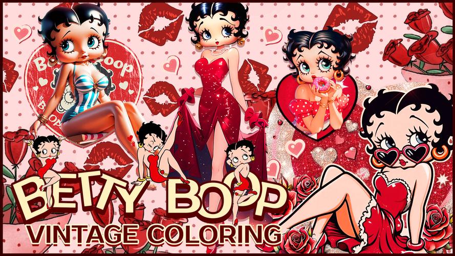 Betty Boop Vintage Coloring Zrzut ekranu 3