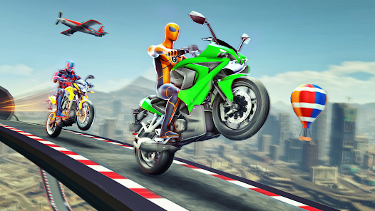 Super Hero Game - Bike Game 3D スクリーンショット 1