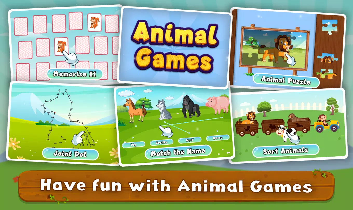 Kids Animal Sounds & Games Tangkapan skrin 3