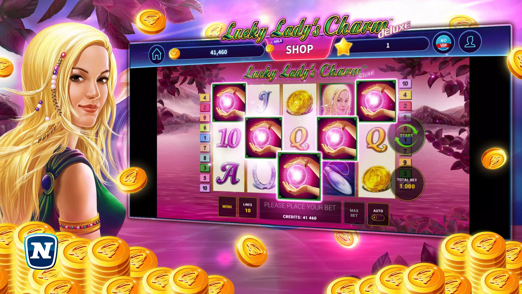 Lucky Lady's Charm Deluxe Slot Tangkapan skrin 0