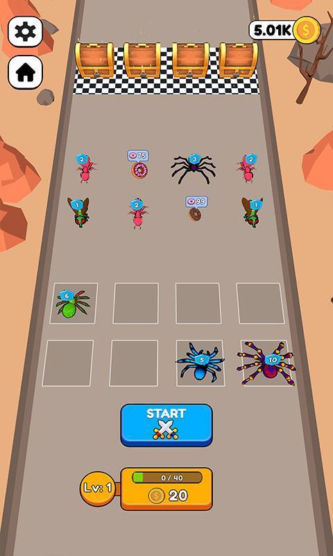 Merge Ants: Underground Battle ภาพหน้าจอ 0