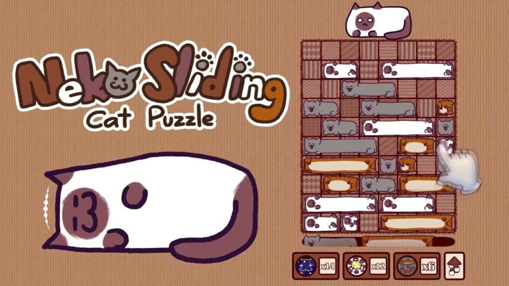 Slide, Match and Clear Lines in New Game Neko Sliding: Cat Puzzle!