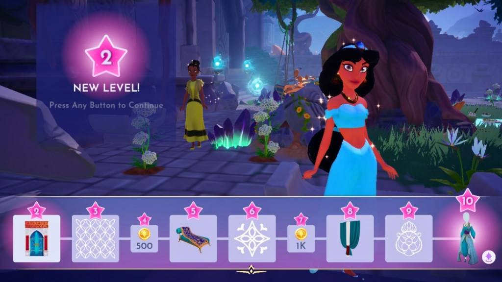 Disney Dreamlight ချိုင့်ဝှမ်းတွင် Jasmine Friendship Path Rewards