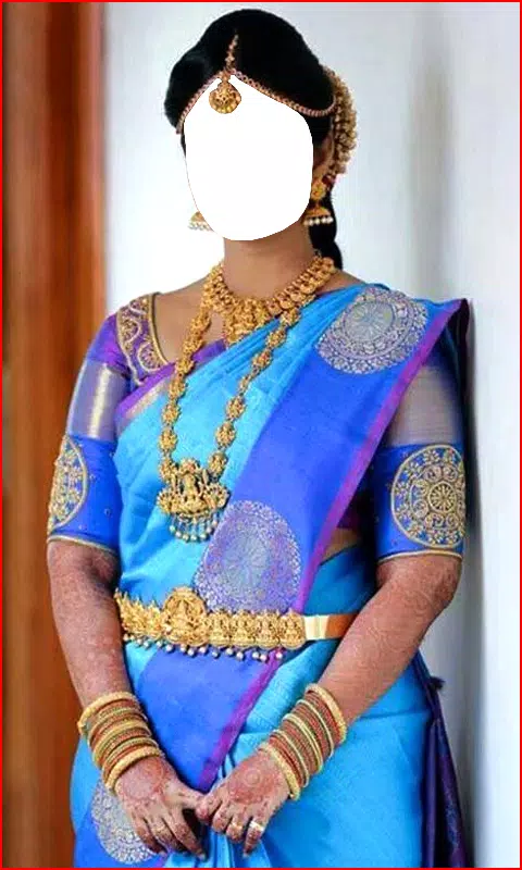 South Indian Women Saree Photo スクリーンショット 1