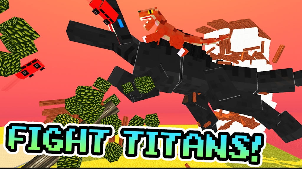 Blocky Titan Raptor Assault ဖန်သားပြင်ဓာတ်ပုံ 1