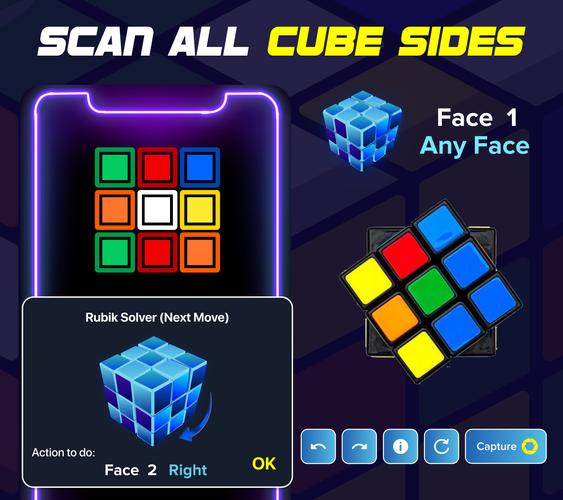 Rubik's Cube Puzzle Solver app Screenshot 1