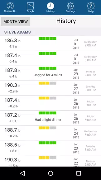 Monitor Your Weight 스크린샷 2