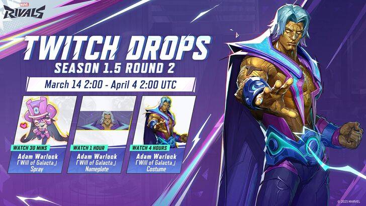 Los rivales de Marvel Adam Warlock Skin aparecen junto con otras recompensas de twitch drop gratis