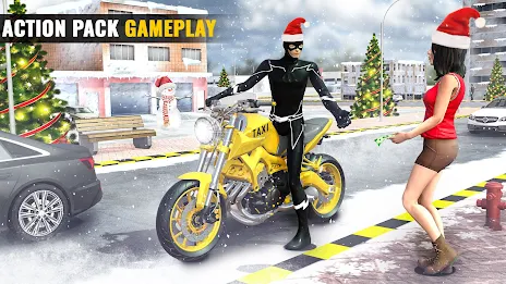 Superhero Bike Taxi Bike Games Ekran Görüntüsü 2