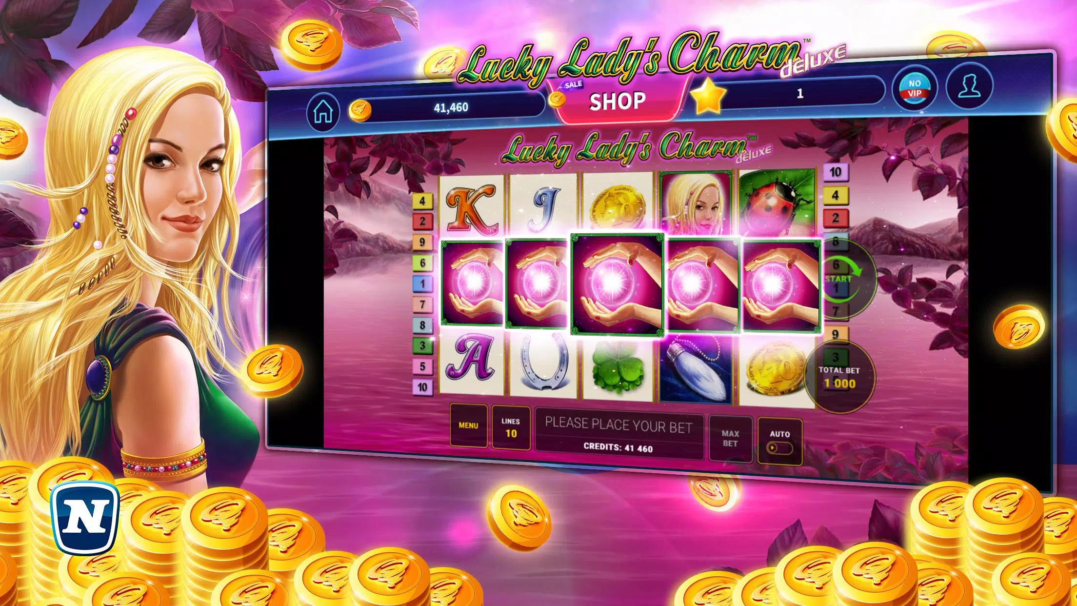 Lucky Lady's Charm Deluxe Slot Tangkapan skrin 2