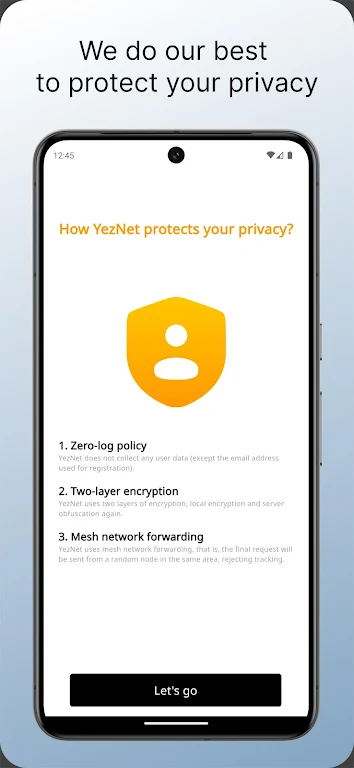 Schermata YezNet - Next generation VPN 2