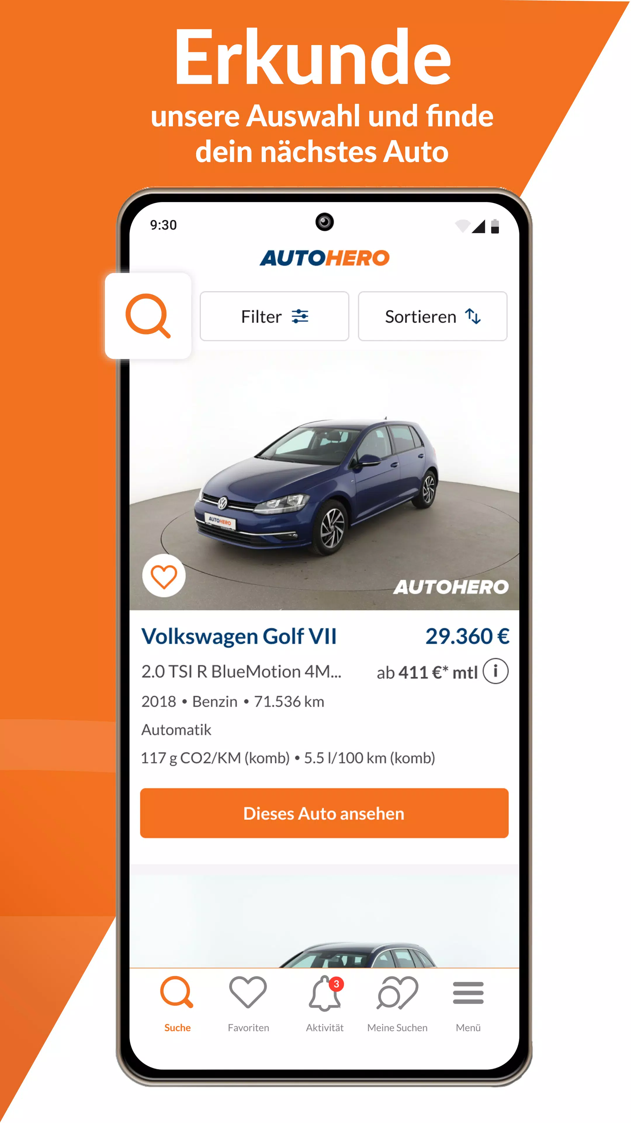 Autohero স্ক্রিনশট 1