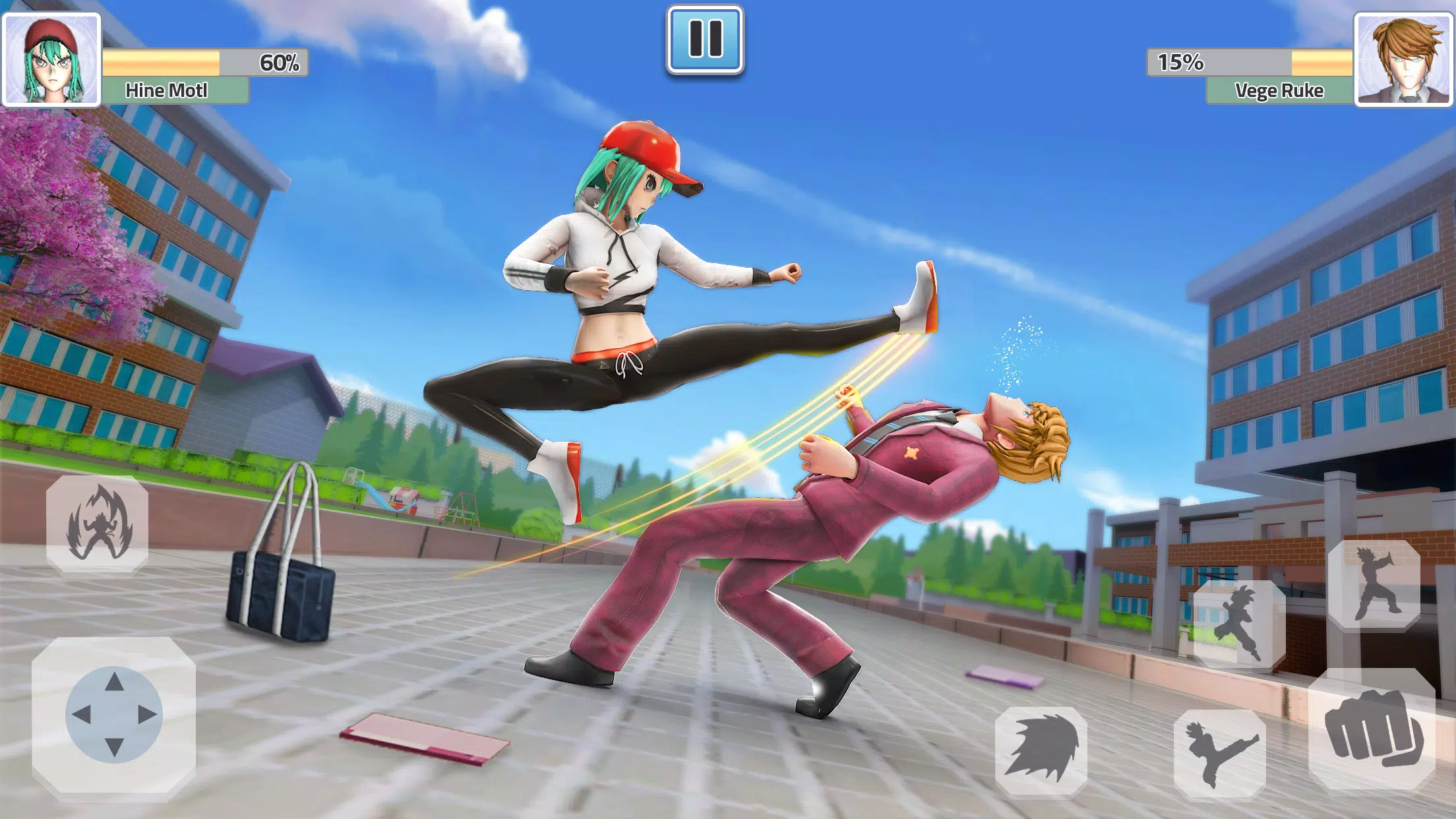 High School Fighting Game Captura de tela 1