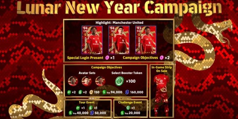 Efootball tiết lộ chiến dịch Tết Nguyên đán với nhiều thử thách và phần thưởng để kiếm được