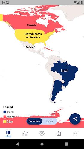 Visited: Map Your Travels Schermafbeelding 0