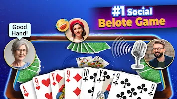 VIP Belote - Belote Online ဖန်သားပြင်ဓာတ်ပုံ 1