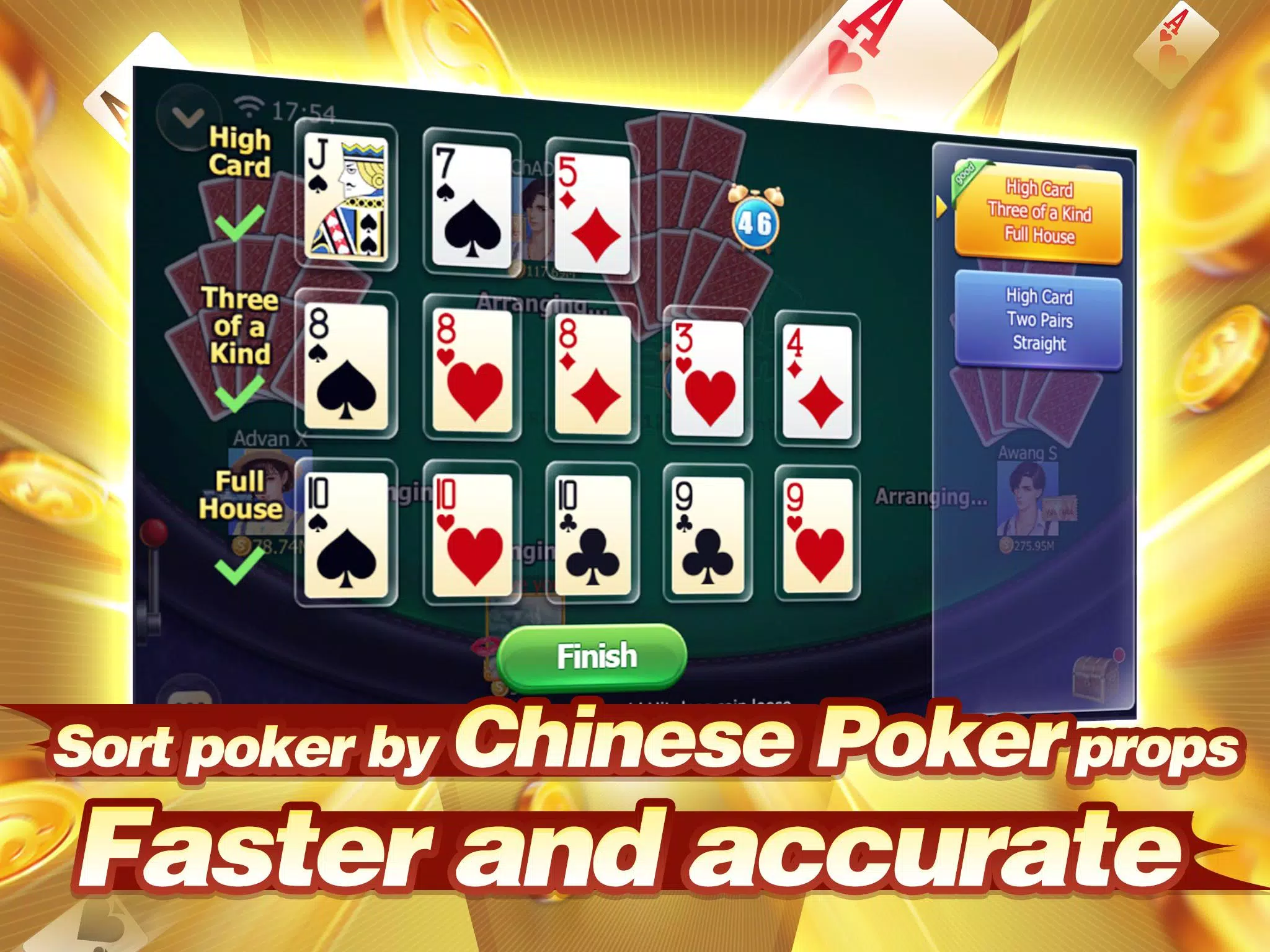 Capsa susun (Capsun) - Chinese Poker Скриншот 1