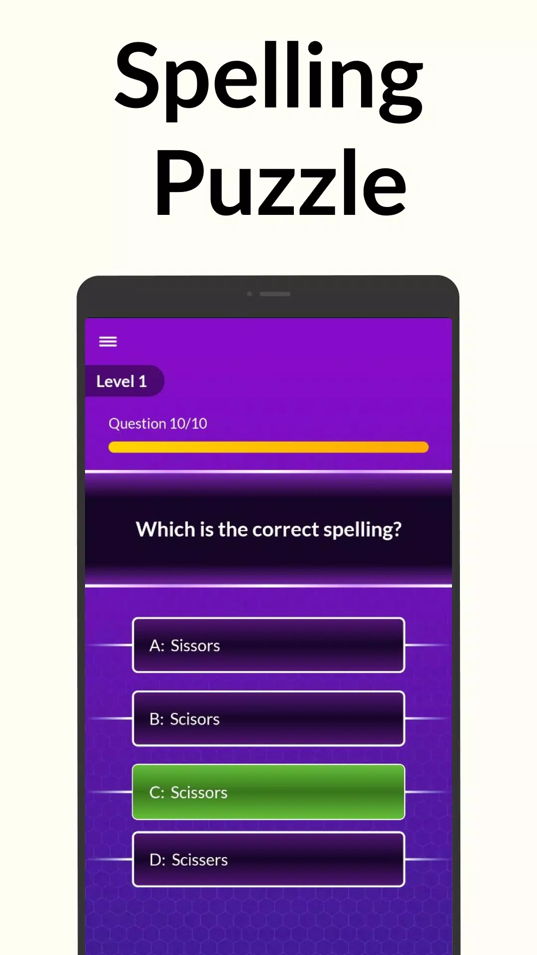 Spelling Bee: Spelling Quiz Captura de tela 2