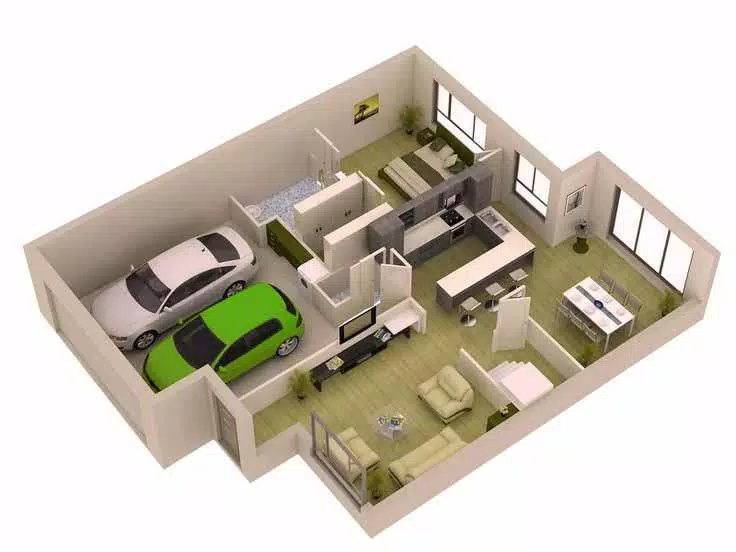 3D small house design Tangkapan skrin 3