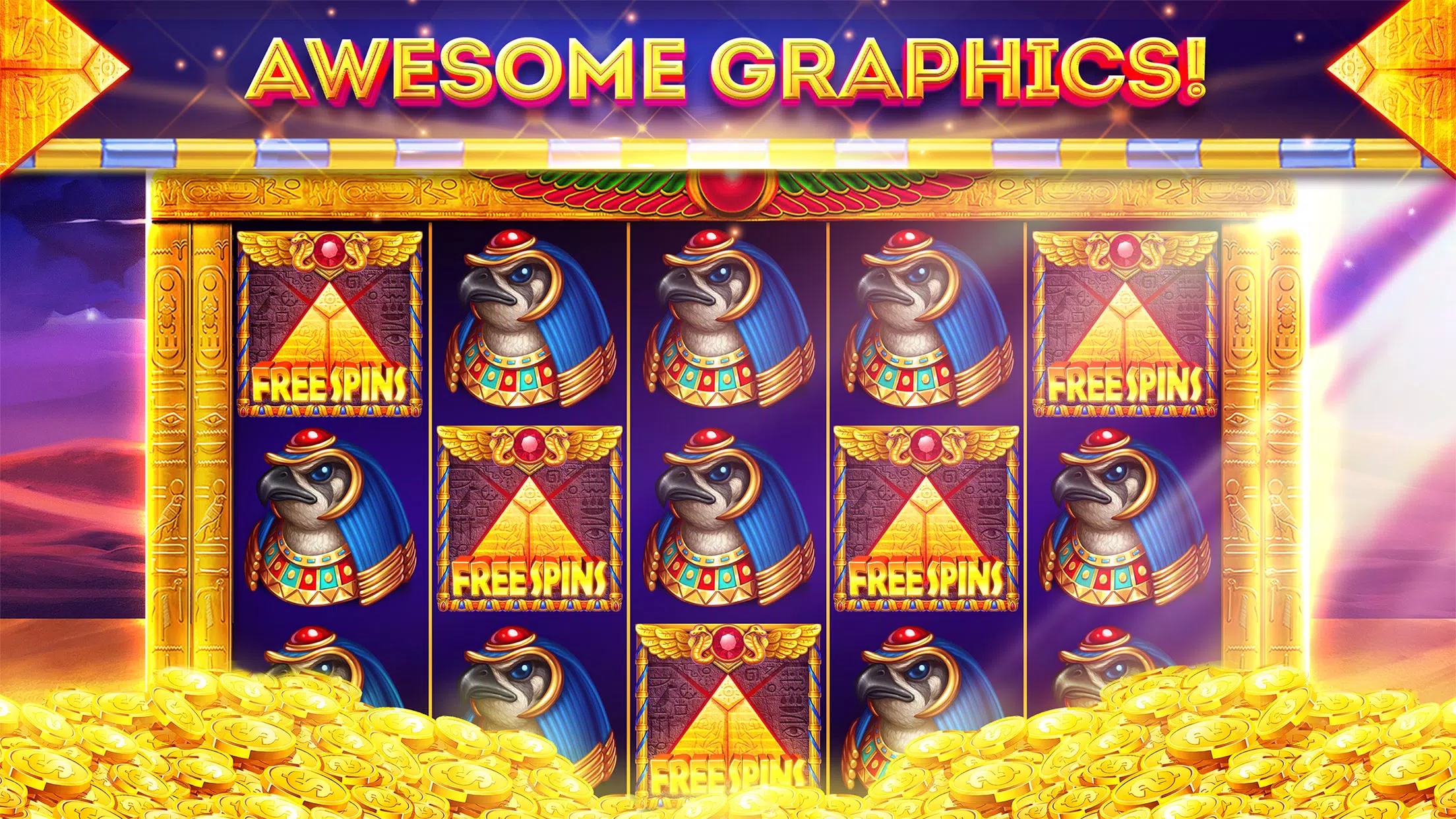 Pharaohs of Egypt Slots Casino Captura de tela 1