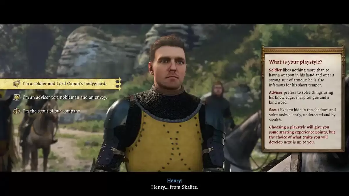 Kingdom Come: Deliverance 2 Options de dialogue Captain Thomas