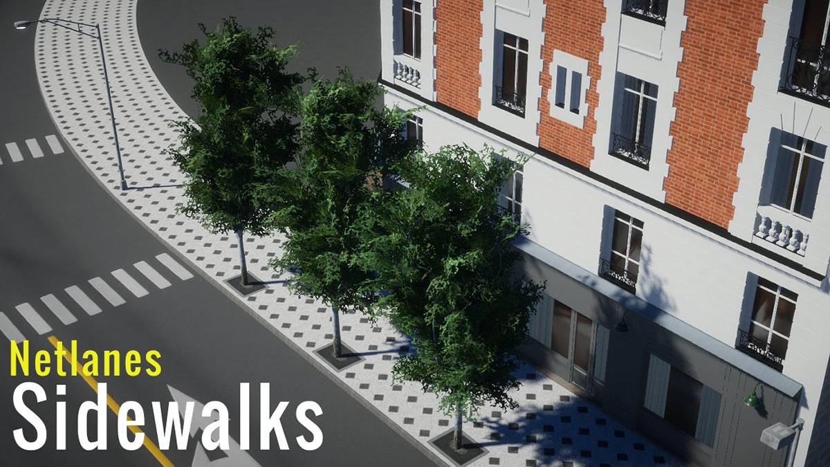 Netlanes Walkways & Paths是《都市天际线2》的优质模组