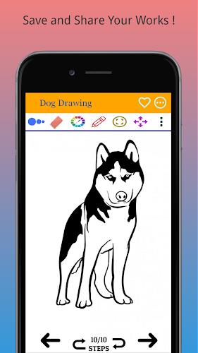 How to Draw Dog Step by Step ဖန်သားပြင်ဓာတ်ပုံ 2