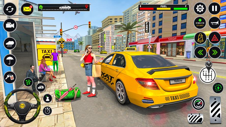 US Taxi Car Parking Simulator Schermafbeelding 1