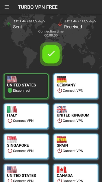 Turbo VPN Free Captura de tela 2