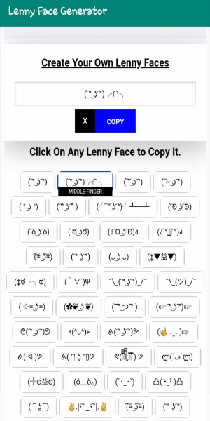 Lenny Face Generator Ekran Görüntüsü 1