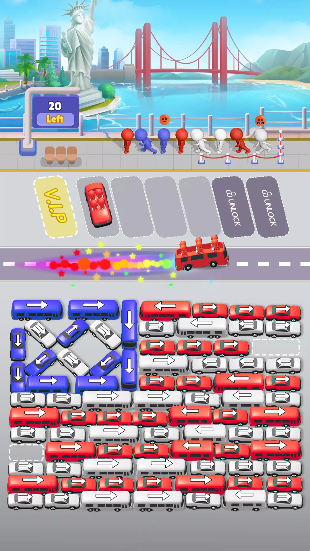 Bus Sort Jam: Parking Puzzle Скриншот 0