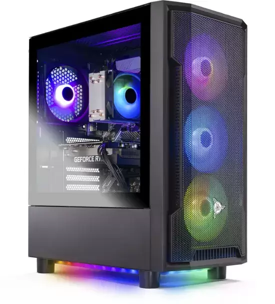 Skytech Gaming - Shadow4 Gaming Desktop PC - AMD Ryzen 5 7600 - 16GB Memory - NVIDIA 4060 - 500GB NVME SSD - Black