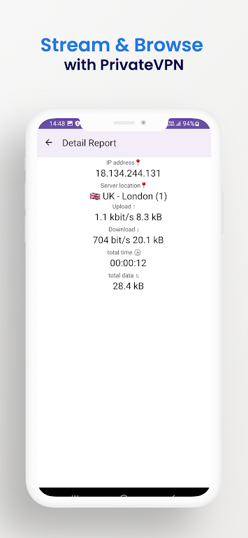 PrivateVPN : secure vpn proxy Captura de tela 1